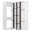 Lit escamotable rotatif avec supports de rangement cachés, lit mural multifonctionnel peu encombrant-933846838