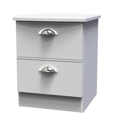 Fully Assembled Murier 2 Drawer Bedside Table