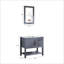 Meuble-lavabo gris 30 po avec miroir et plateau seulement