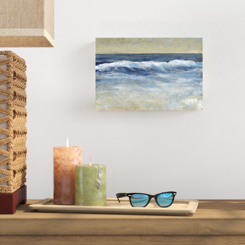 Breaking Shore Waves II par Timothy O 'Toole - peinture sur toile tendue, H 8 po x l 12 po
