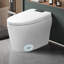 Toilette bidet intelligente sans réservoir ADA, ouverture / fermeture automatique, chasse automatique, chasse occultante, siège chauffant, lavage à chaud, sécheuse, affichage numérique à DEL 