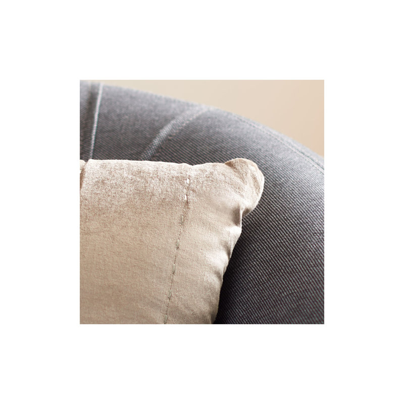 Embroidered Reversible Throw Pillow, Champagne