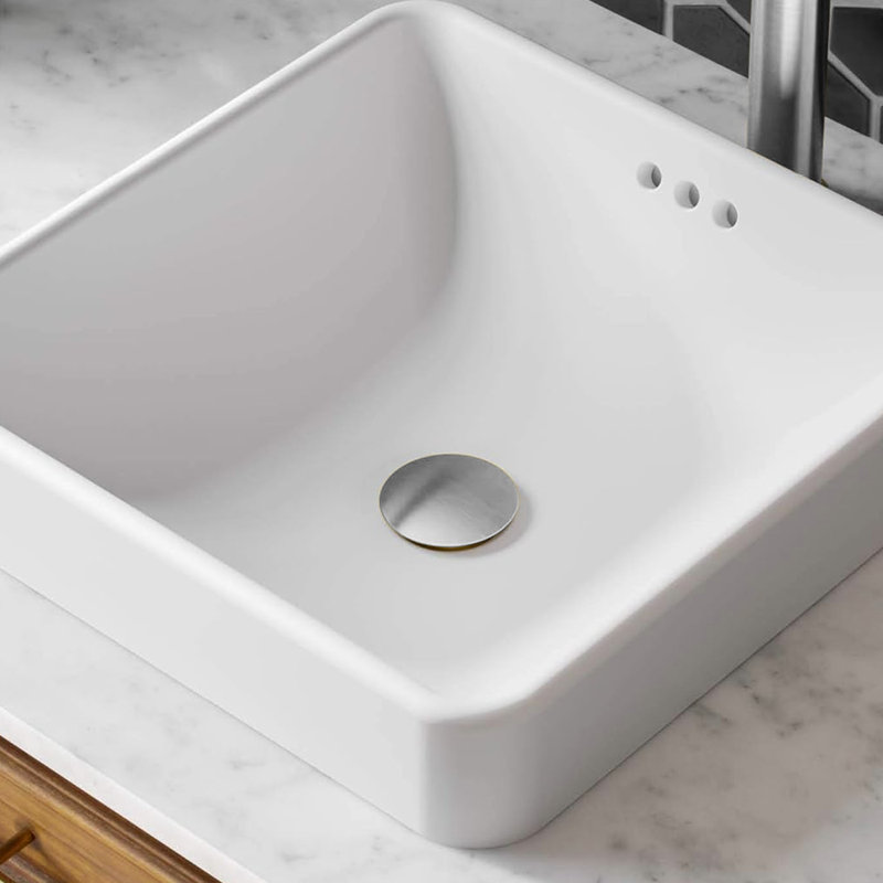 Bathroom Sink Pop-Up Drain Without Overflow Vessel Sink,Stainless Steel,One Pieces,Brushed Nickel