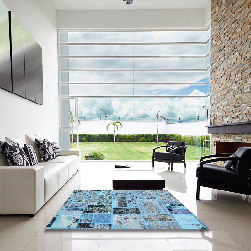 Tapis décoratif multicolore à motif abstrait, null