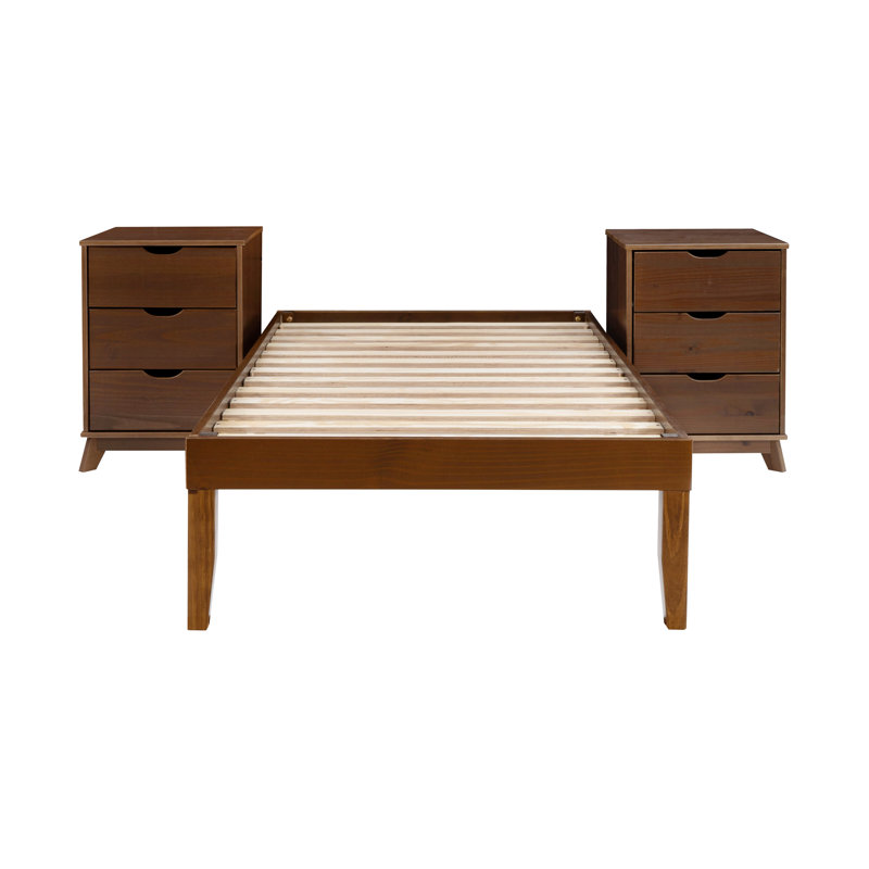 Marialana 3-Piece Bedroom Set, Twin, Walnut