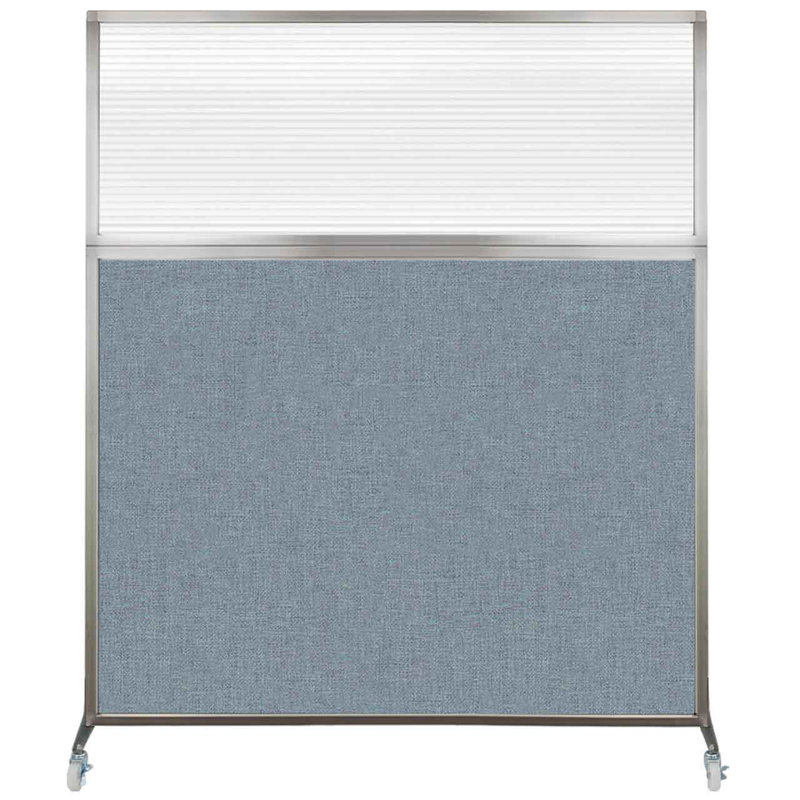 Cloison de bureau Hush, Longueur 72 po, Bleu poudre