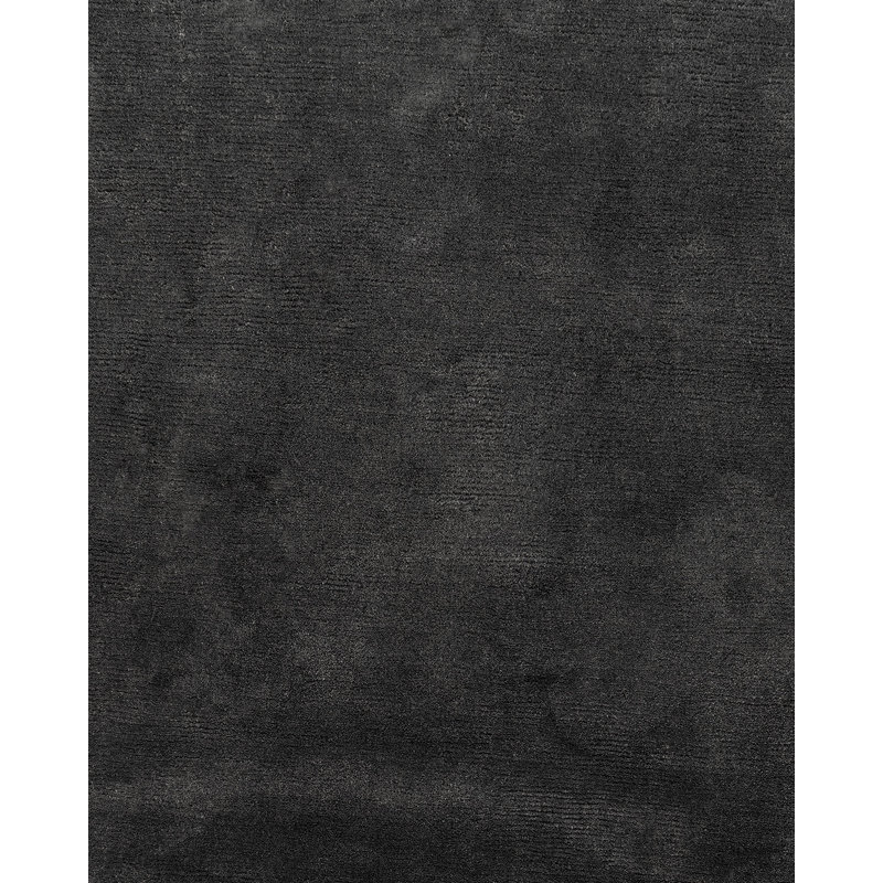 Linen Solid Area Rug in Charcoal