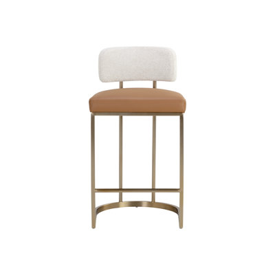 Tabouret Larissa - Napa Cognac / Rhea orge clair