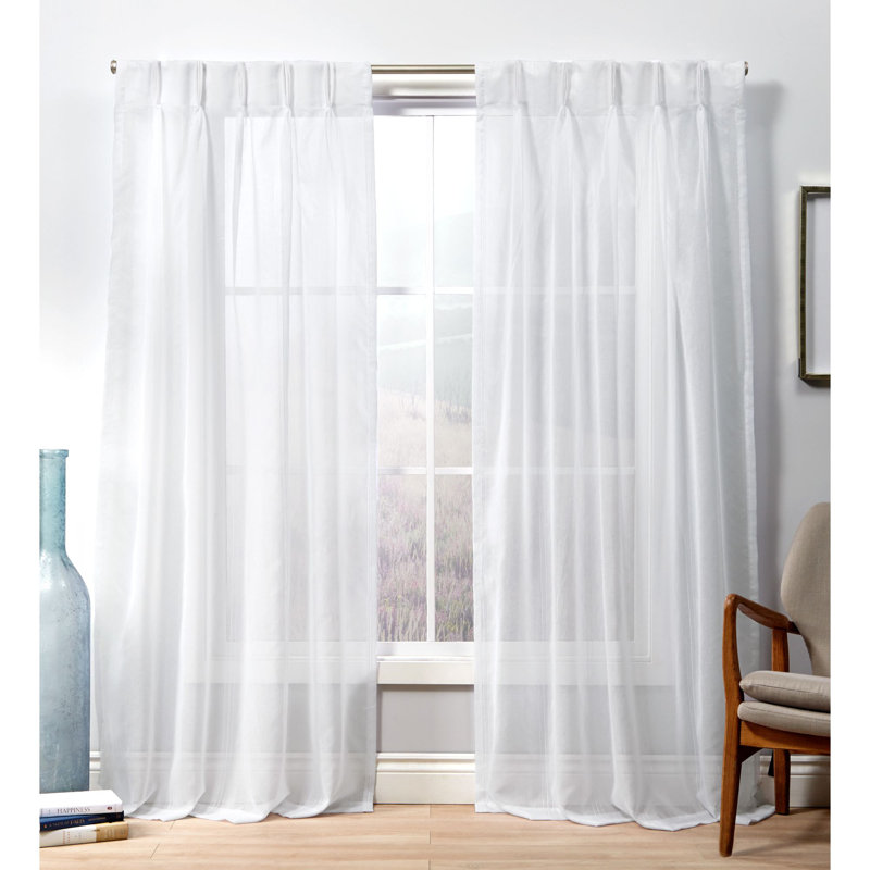Cushing Sheer Curtain Pair, 27" x 108"