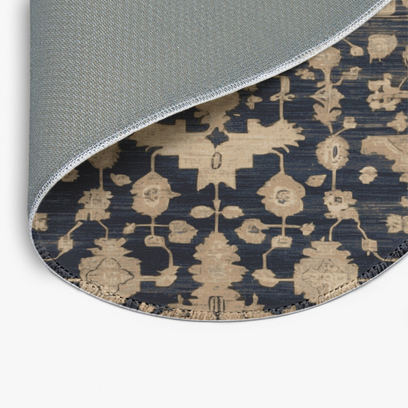Tapis intérieur et extérieur brun Overdyed, Rond 5 pi