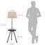 57" Round Sofa Side Table W/ Lamp And Power Station