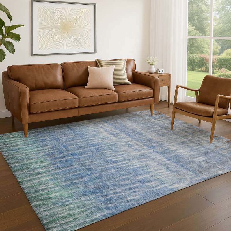Tapis d'intérieur / extérieur lavable à la machine Matteson ACN2317, Rectangle 9 pi x 12 pi