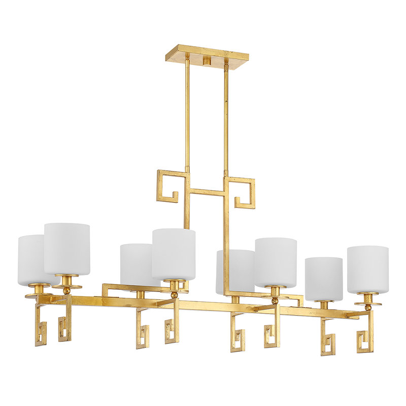 Lustre rectangulaire à 8 lumières Ravana