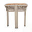 Table d'appoint en bois d'acacia avec corde et structure en métal naturel-950775765
