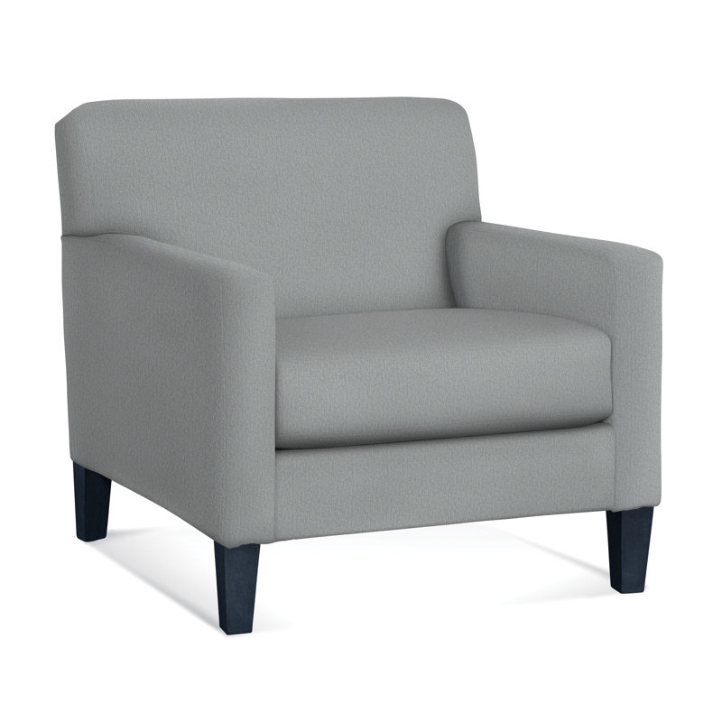 Tampa Armchair, Light Blue Performance Fabric; 0851-55, Frost White