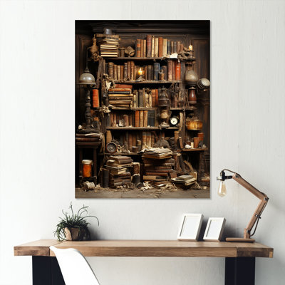 Livres anciens de lecture mystère - livres, art mural en métal