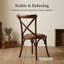 Chaises de salle à manger rembourrées en bois massif 18,3 po, peinture à base d'eau sans assemblage Mid-Century moderne pour salle à manger, ensemble de 2 pièces