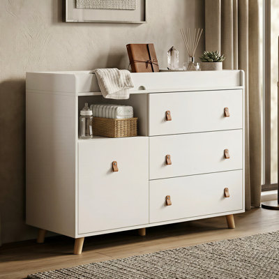 Commode à langer moderne avec rangement solide