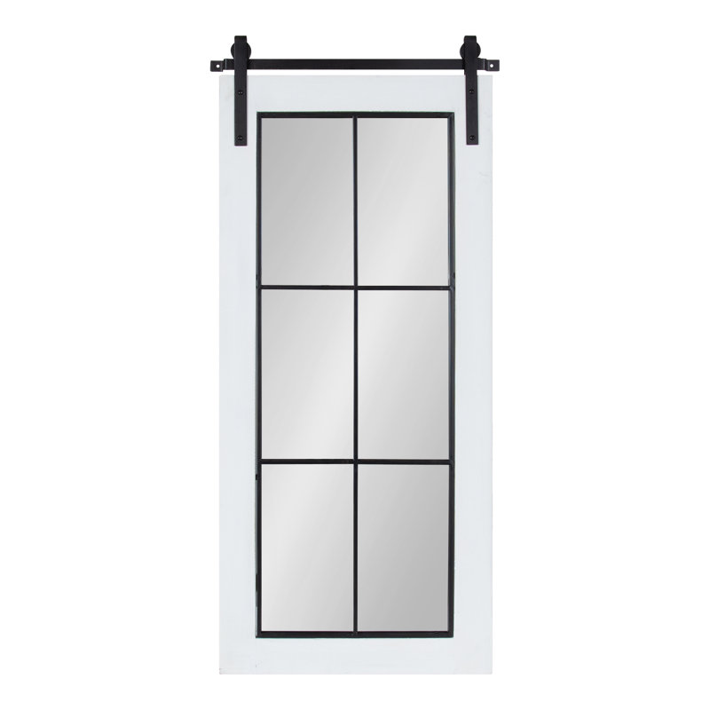 Miroir décoratif Enora, Blanc, 43 po x 18 po