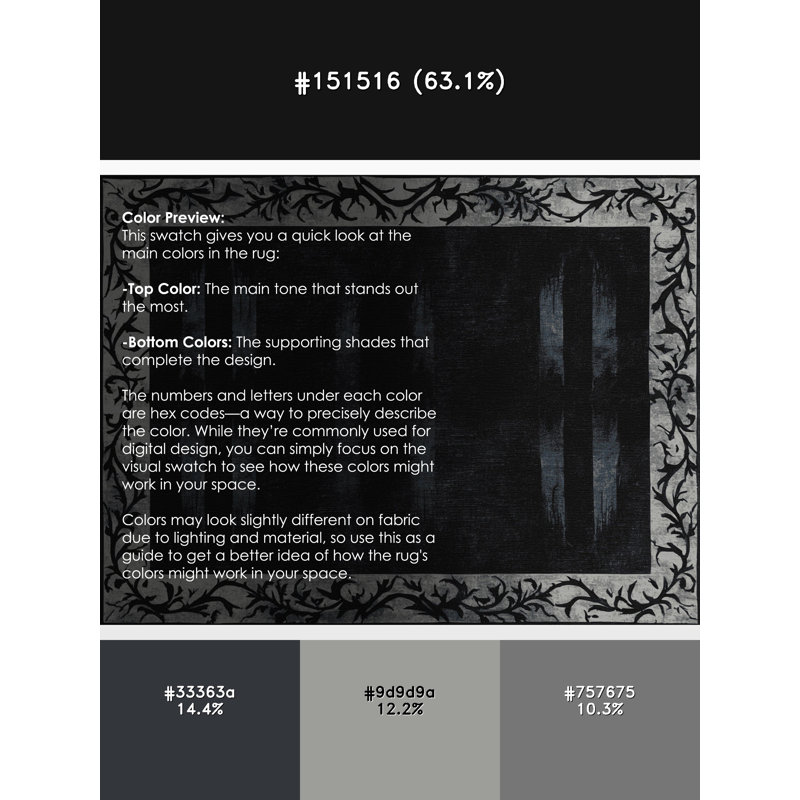 Enchanted Night Rug, Square 8'