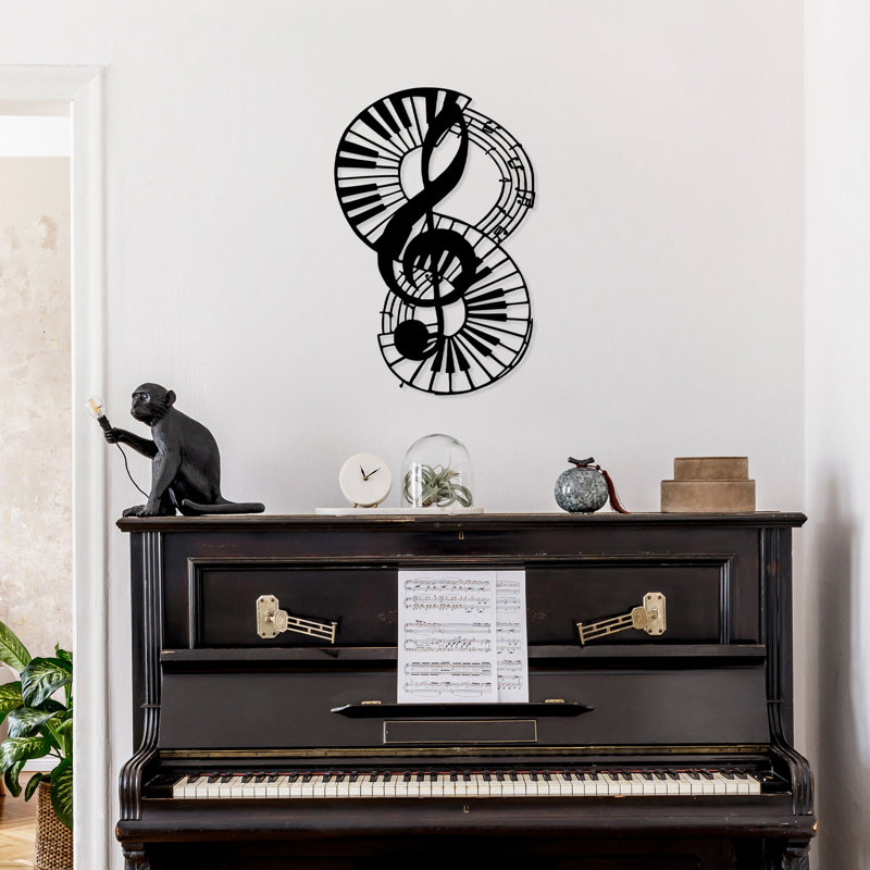 Decorative Metal Wall Accessory, Black, 18.1 x 27.6 inches | 100% Metal Construction, Thickness: 0.06 inches | Lightweight at 1.7 lbs, Perfect for Home Decor, Modern Aesthetic, Easy to Hang