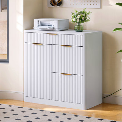 Classeur de bureau autoportant avec station de charge de table intégrée