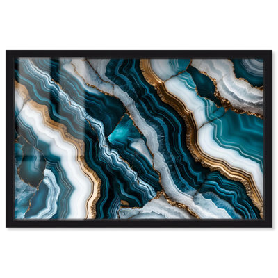 Art mural bleu sarcelle «Teal Tides Treasure I» par Art Remedy