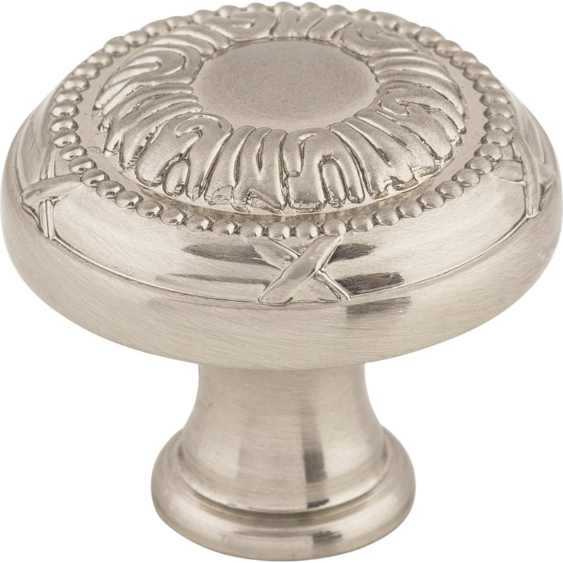 Ribbon 1 1/4" Diameter Round Knob, Brushed Satin Nickel