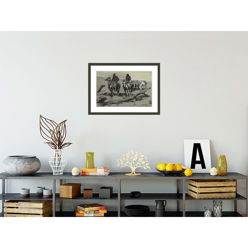 «Dead Men (The Discovery)» par Frederic Remington, impression giclée sur cadre, H 21,25 po x l 29,5 po