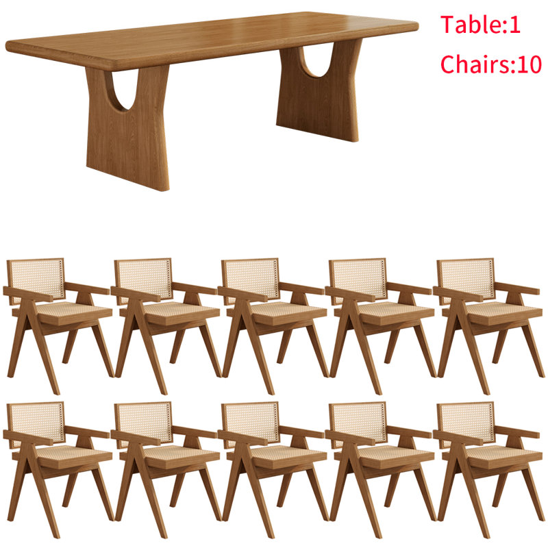 Nordic simple solid wood dining table set