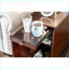 Table basse moderne en placage de bois de cerisier avec prise USB, porte-gobelets coulissants et amp; Rangement pour salon / table de chevet