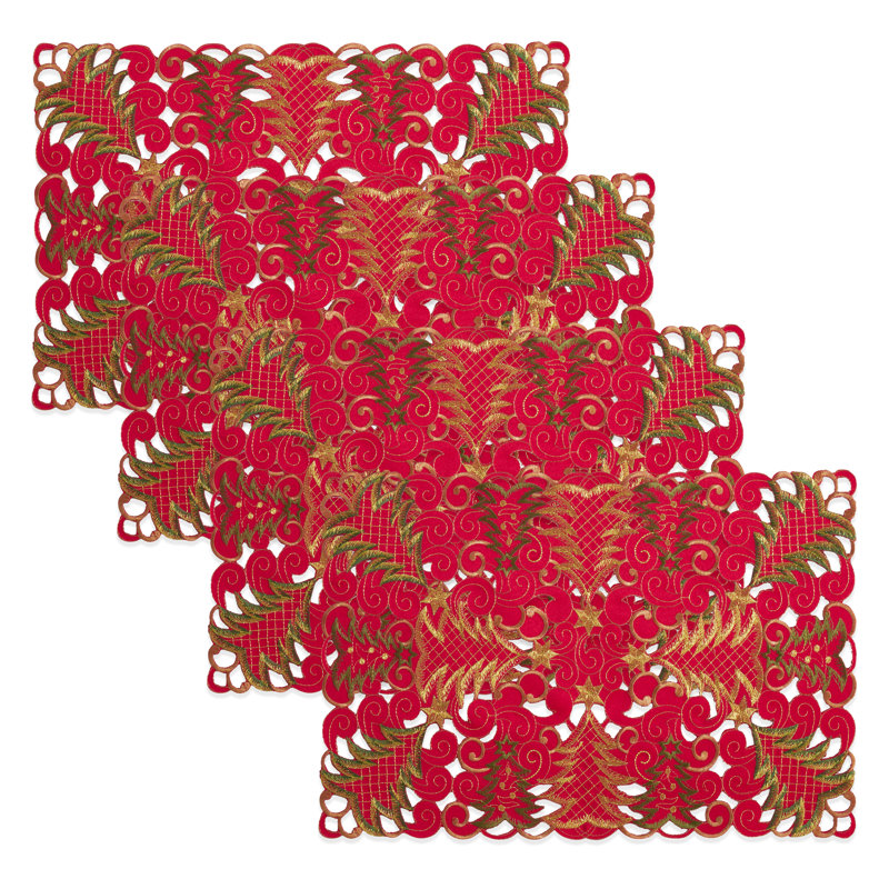 Récapitulatif 20" christmas tree nappe Rameriz, Rouge