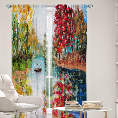 Ensemble de rideaux en polyester 2 pièces