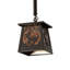Luminaire suspendu 1 lumière Loon Peak® 1D7005A84E2447C998C51291ED4EFE69 de la collection Deer at Dawn au fini bronze intemporel, 7,00 pouces
