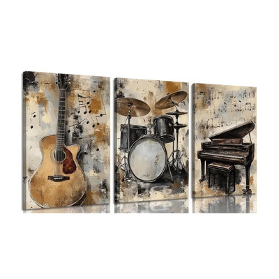 3 Piece Wrapped Canvas Wall Art