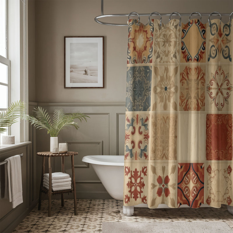 Rideau de douche Elegant, H 74 po x l 71 po