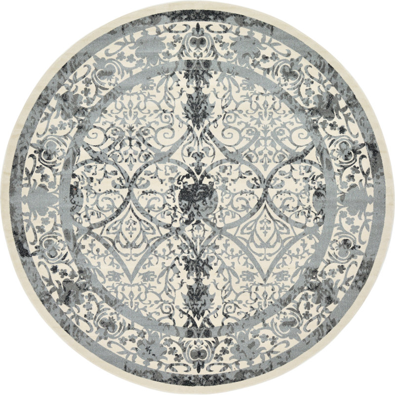 Ade Floral Indoor Rug, Round 12'2"