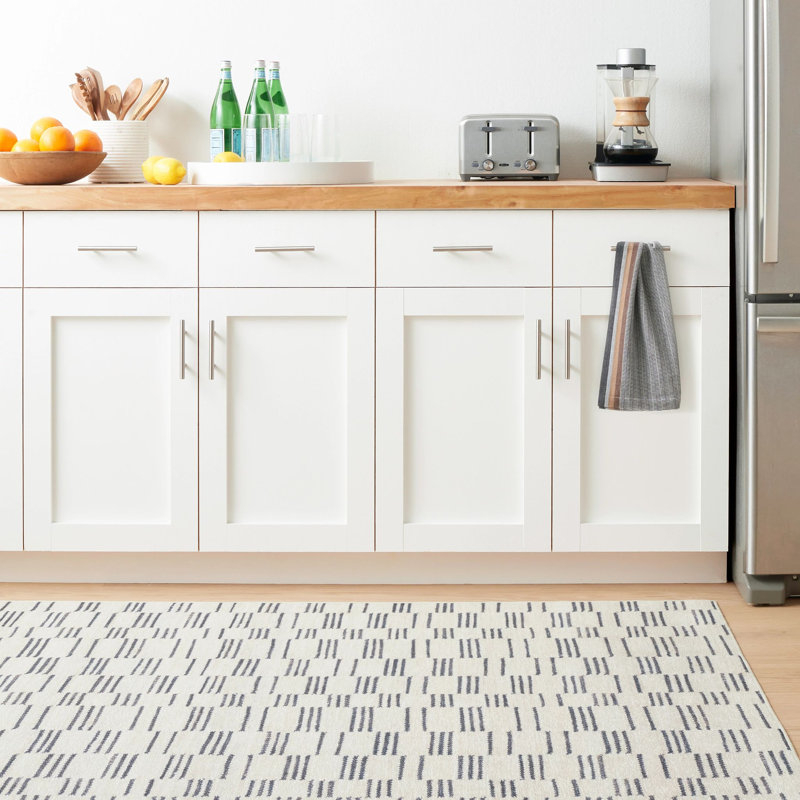 Leni Oatmeal Machine Washable Rug, Runner 2'6" x 8'
