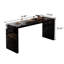 Comptoir de bar / îlot de cuisine 74,8 po en bois fritté noir moderne simple, convient pour la cuisine et le salon-2112865462