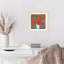 «Abstract Orange Flowers» par Elena Ray, impression sur bois encadrée-1230857081-1230857065