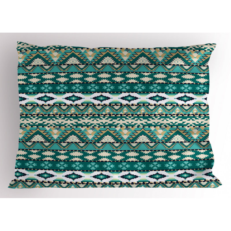 Primitive Polyester Geometric Sham Set, Twin