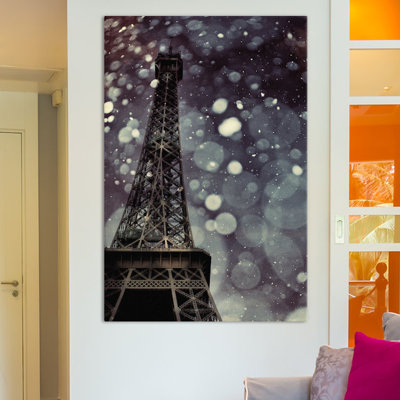« paris is snowing », impression sur toile tendue