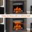 Foyer électrique encastrable 23 pouces, flamme réaliste, bûche, télécommande, minuterie, protection contre la surchauffe, chaleur de 1400 W, 5000 par heure, 11 réglages de température, source DEL de 50 000 heures, 4 réglables-1425474149