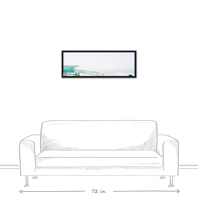 Tour de plage, H 13,75 po x l 37,75 po x P 1,75 po, Cadre flottant noir