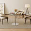 Table carrée bistro moderne tulipe 31,5 pouces avec plateau en faux marbre, facile à assembler, structure en métal robuste-2091707311