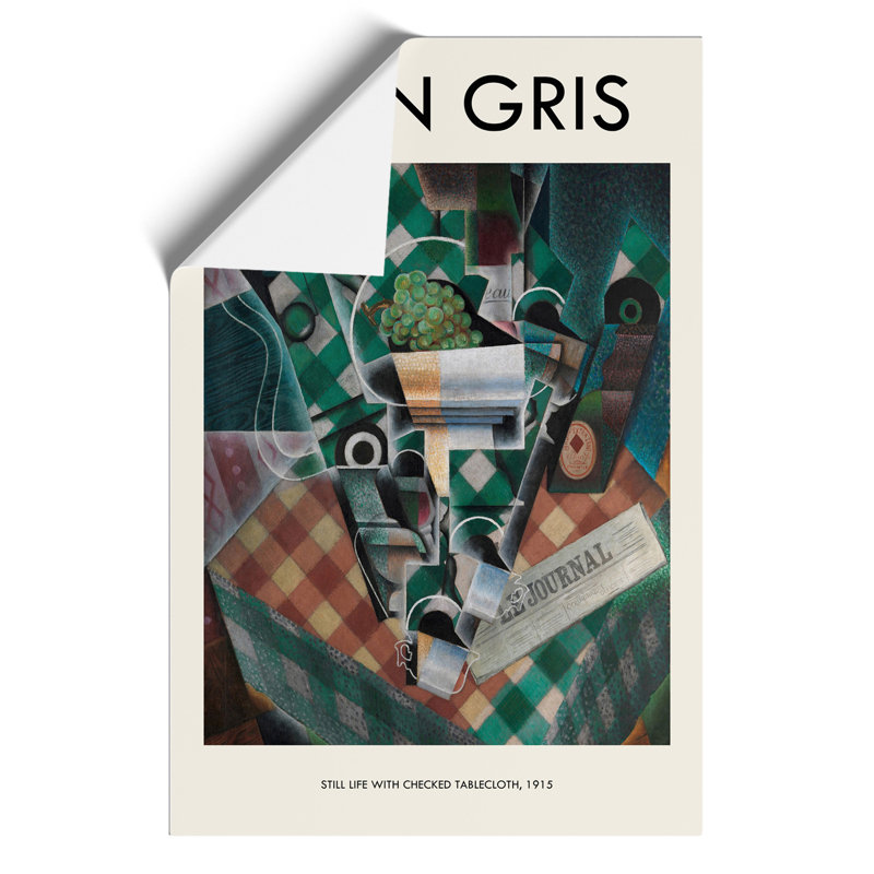 Checked Tablecloth Print by Juan Gris - Frameless Print, 42cm H x 30cm W x 0.1cm D
