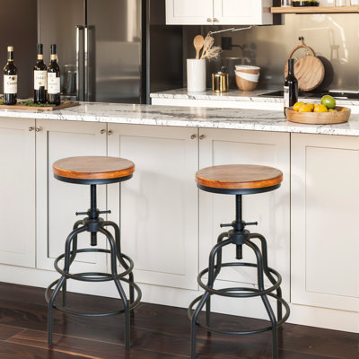 Willetton Swivel Counter Stool with Metal Frame
