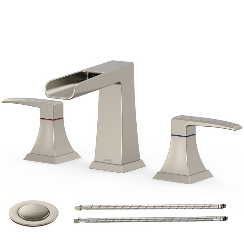Robinet de salle de bain Waterfall, Nickel brossé