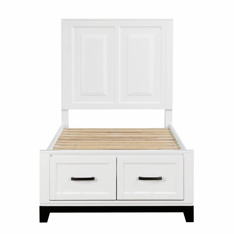 Cadre de lit moderne pour chambre à coucher, chambre d'amis, lit de chambre en bois, lit plateforme avec tiroirs de rangement