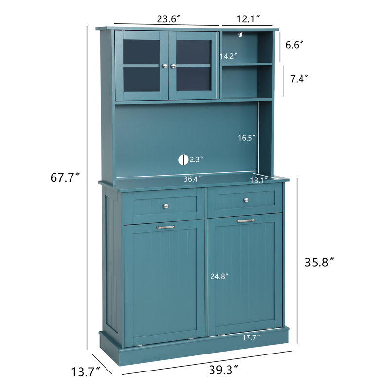68"h Kitchen Trash Cabinet